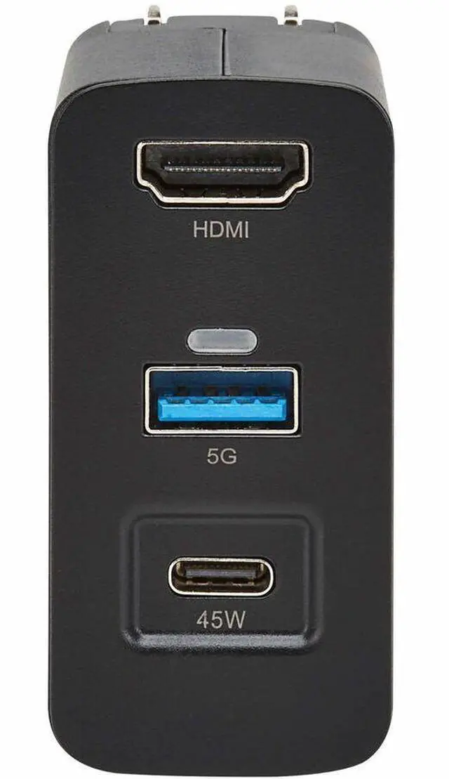 Alt view image 6 of 8 - Eaton Tripp Lite Series Travel-Sized USB-C Dock and Charger - 4K HDMI, USB 3.2 Gen 1, 45W PD Charging - 45 W - North America - 230 V AC, 120 V AC Input - 5 V DC, 9 V DC, 15 V DC, 20 V DC Output - 3 A