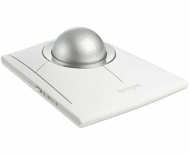 Alt view image 6 of 9 - Kensington SlimBlade Pro EQ Trackball - Optical - Cable/Wireless - Bluetooth/Radio Frequency - 2.40 GHz - Rechargeable - White - USB Type C - 8 Programmable Button(s) - Symmetrical - 4 Month Battery R