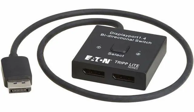 Alt view image 5 of 7 - Eaton Tripp Lite Series 2x1 Bi-Directional DisplayPort Switch - 4K 120 Hz or 8K 30 Hz, HDR, HDCP Passthrough