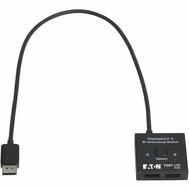 Alt view image 6 of 7 - Eaton Tripp Lite Series 2x1 Bi-Directional DisplayPort Switch - 4K 120 Hz or 8K 30 Hz, HDR, HDCP Passthrough