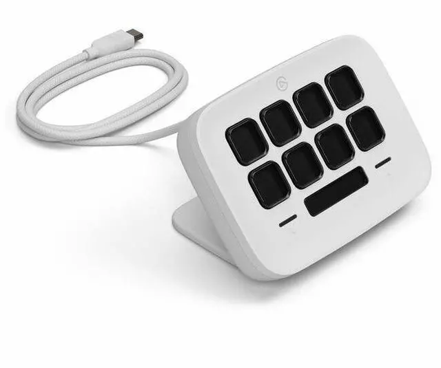 Alt view image 2 of 8 - Elgato Stream Deck Neo - 8 Customizable Keys  2 Touch Points  Speed Through Tasks & Workflows - Control Word  Excel  Powerpoint  Teams  Zoom  Spotify And More  Drag-N-Drop Setup - Works With Mac & Pc
