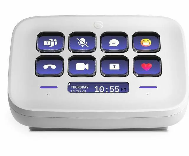 Alt view image 7 of 8 - Elgato Stream Deck Neo - 8 Customizable Keys  2 Touch Points  Speed Through Tasks & Workflows - Control Word  Excel  Powerpoint  Teams  Zoom  Spotify And More  Drag-N-Drop Setup - Works With Mac & Pc