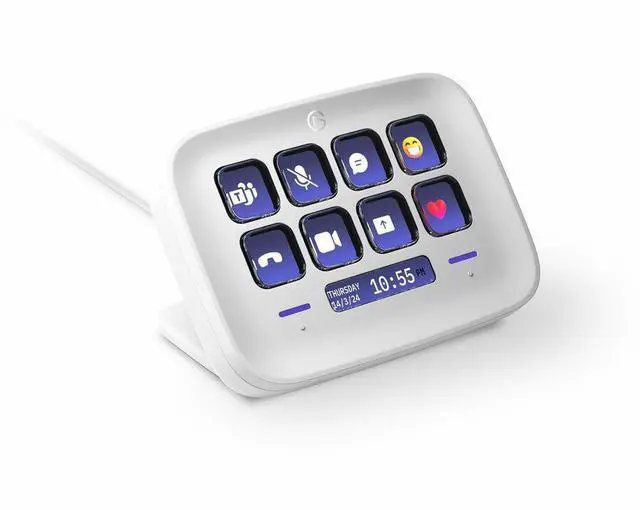 Alt view image 8 of 8 - Elgato Stream Deck Neo - 8 Customizable Keys  2 Touch Points  Speed Through Tasks & Workflows - Control Word  Excel  Powerpoint  Teams  Zoom  Spotify And More  Drag-N-Drop Setup - Works With Mac & Pc