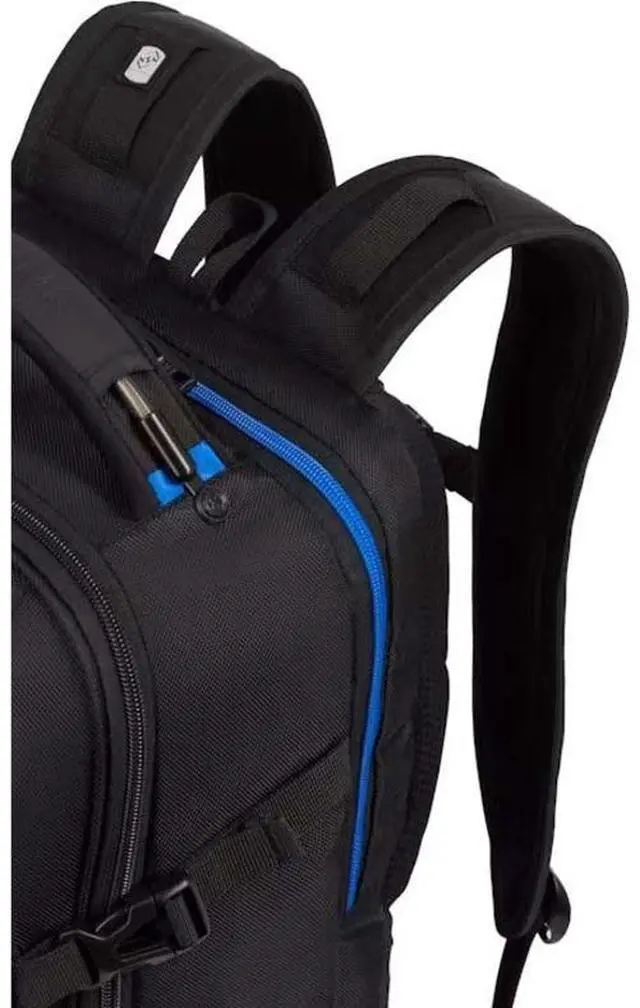 Alt view image 3 of 7 - SwissGear 8120203410 Carrying Case (Backpack) for 17" Notebook - Black - Scratch Resistant, Shock Absorbing - 1200D Polyester, Ethylene Vinyl Acetate (EVA) Body - Shoulder Strap, Handle, Trolley