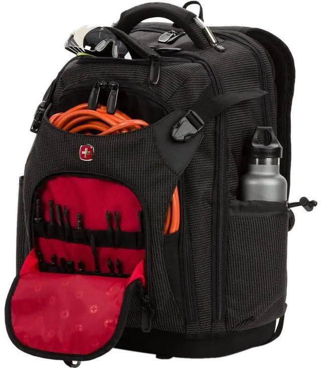 Alt view image 8 of 8 - swissgear 19" work pack pro ultimate tool protection organization backpack