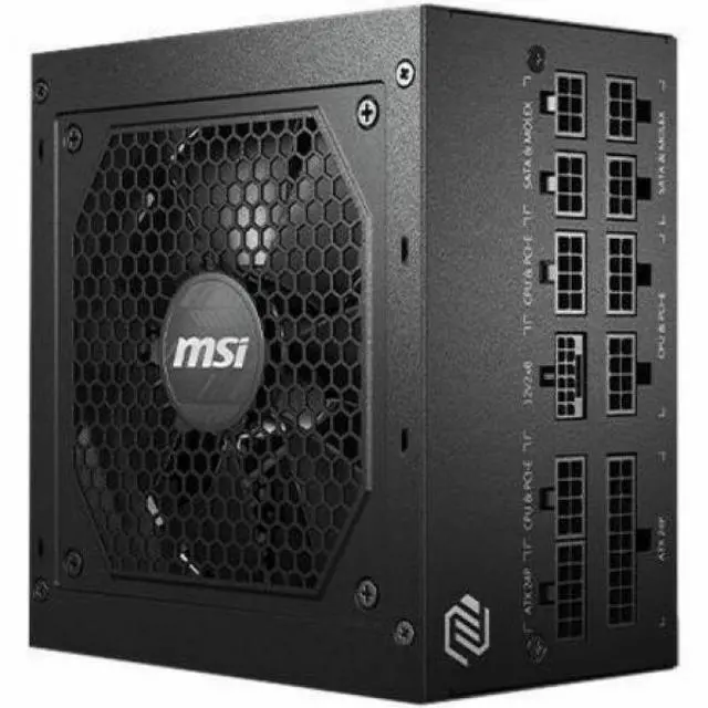 Alt view image 2 of 7 - MSI MAG 850W Power Supply - Internal - 120 V AC, 230 V AC Input - 5 V DC, 3.3 V DC, 12 V DC, -12 V DC, 5 V SB Output - 850 W - Active PFC - 1 +12V Rails - 1 Fan(s) - NVIDIA SLI Supported - 90% Efficie