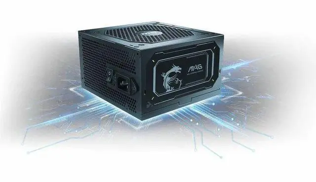 Alt view image 4 of 7 - MSI MAG 850W Power Supply - Internal - 120 V AC, 230 V AC Input - 5 V DC, 3.3 V DC, 12 V DC, -12 V DC, 5 V SB Output - 850 W - Active PFC - 1 +12V Rails - 1 Fan(s) - NVIDIA SLI Supported - 90% Efficie