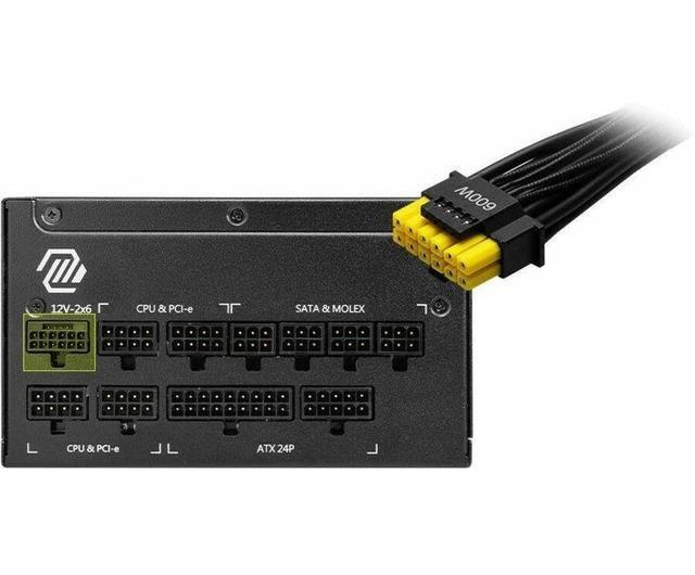 Alt view image 3 of 8 - MSI MAG 1000W Power Supply - Internal - 120 V AC, 230 V AC Input - 1000 W - Active PFC - 1 Fan(s) - NVIDIA SLI Supported - 90% Efficiency