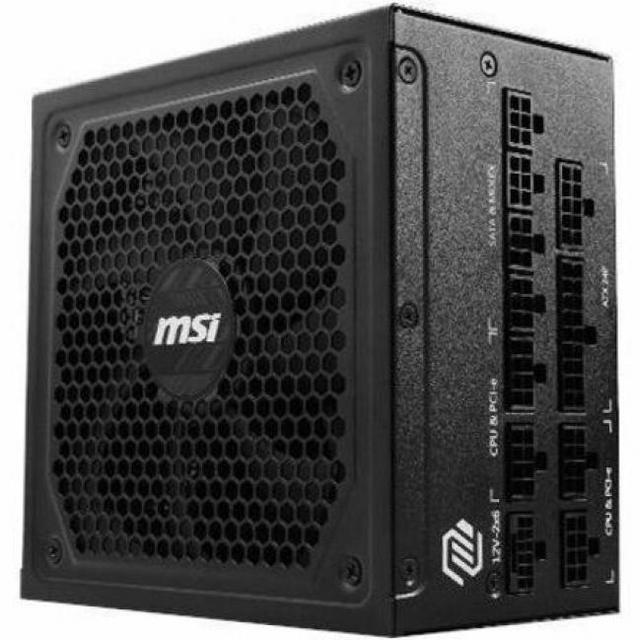 Alt view image 4 of 8 - MSI MAG 1000W Power Supply - Internal - 120 V AC, 230 V AC Input - 1000 W - Active PFC - 1 Fan(s) - NVIDIA SLI Supported - 90% Efficiency