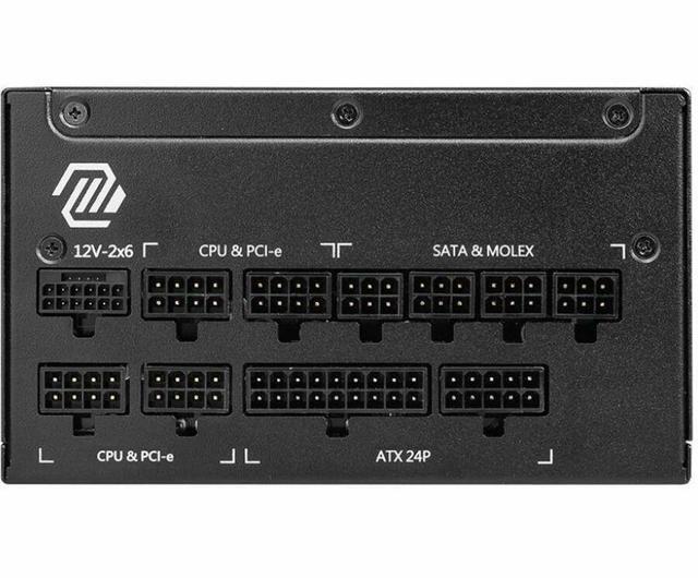 Alt view image 7 of 8 - MSI MAG 1000W Power Supply - Internal - 120 V AC, 230 V AC Input - 1000 W - Active PFC - 1 Fan(s) - NVIDIA SLI Supported - 90% Efficiency
