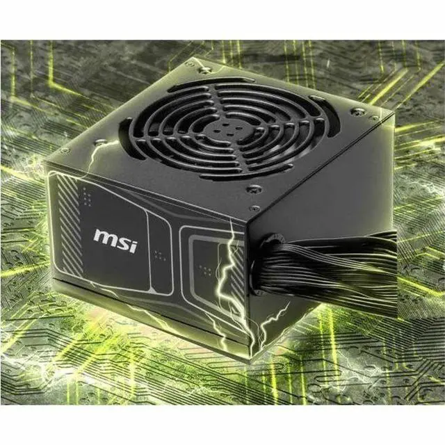 Alt view image 5 of 7 - MSI MAG 750W Power Supply - Internal - 120 V AC, 230 V AC Input - 5 V DC, 3.3 V DC, 12 V DC, -12 V DC, 5 V SB Output - 750 W - Active PFC - 1 +12V Rails - 1 Fan(s) - NVIDIA SLI Supported - 90% Efficie