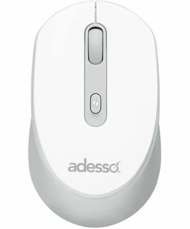 Alt view image 3 of 13 - Adesso iMOUSE A30W Mouse - Optical - Wireless - 30 ft - Radio Frequency - 2.40 GHz - White - USB Type A - 2400 dpi - 4 Button(s) - Symmetrical