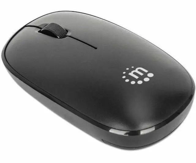 Alt view image 6 of 12 - Manhattan MW3050 Wireless Optical USB Mouse - Full-size Mouse - Optical - Wireless - 32.81 ft - Radio Frequency - 2.40 GHz - Black - USB Type A - 1200 dpi - Scroll Wheel - 3 Button(s) - Symmetrical -