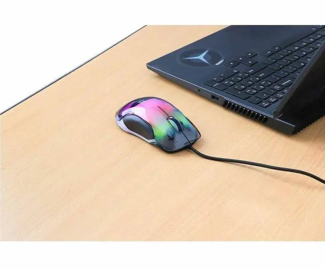 Alt view image 6 of 14 - Manhattan RGB LED Wired Optical USB Mouse - 12800 DPI Precision, 5-Button Design, 6 Switchable Light Modes, Perfect for Gaming & Work - 190381