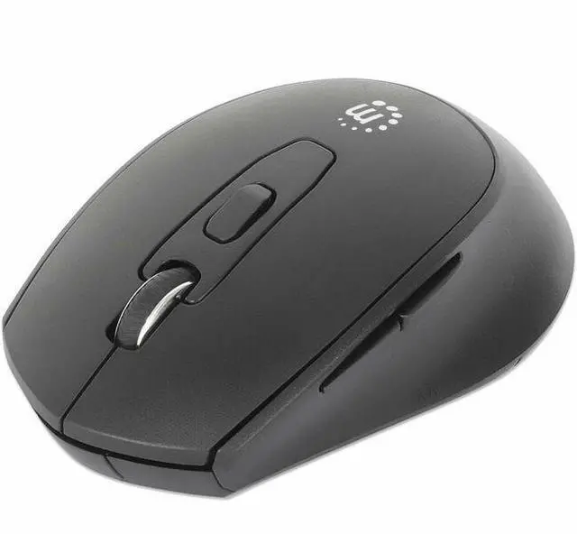 Main image of Manhattan MW6200 Wireless Optical USB Mouse - Full-size Mouse - Optical - Wireless - 32.81 ft - Radio Frequency - 2.40 GHz - Black - USB Type A - 1600 dpi - Scroll Wheel - 6 Button(s) - Right-handed -