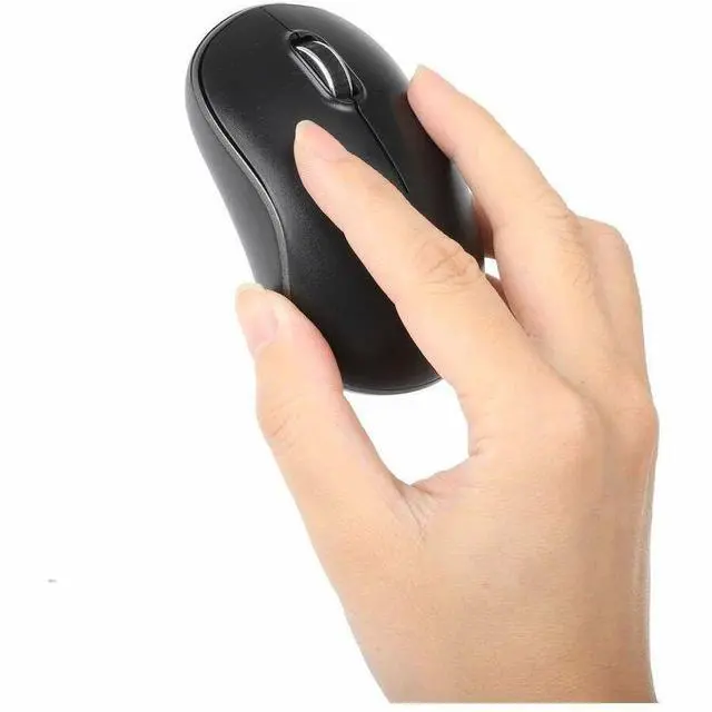 Alt view image 2 of 8 - Manhattan MW3075 Wireless Optical USB Mouse - Full-size Mouse - Optical - Wireless - 32.81 ft - Radio Frequency - 2.40 GHz - Black - USB Type A - 1200 dpi - Scroll Wheel - 3 Button(s) - Symmetrical -