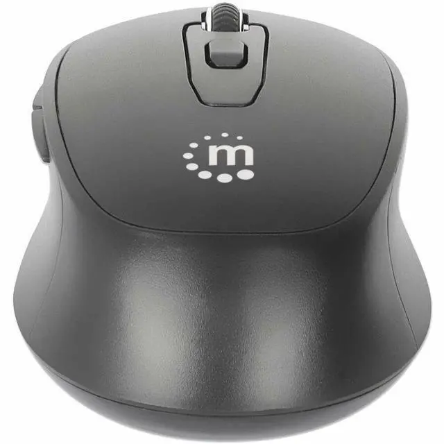 Alt view image 2 of 12 - Manhattan MW6200 Wireless Optical USB Mouse - Full-size Mouse - Optical - Wireless - 32.81 ft - Radio Frequency - 2.40 GHz - Black - USB Type A - 1600 dpi - Scroll Wheel - 6 Button(s) - Right-handed -