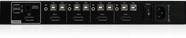 Alt view image 3 of 5 - Iogear GCS1414TAA4C 4-Port Single View Secure Audio and CAC Protection KVM Switch