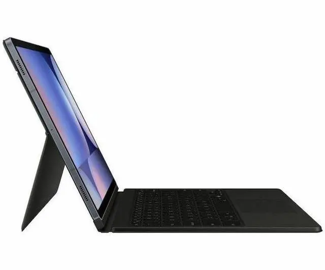 Alt view image 2 of 7 - Samsung Book Cover Keyboard/Cover Case (Book Fold) Samsung Galaxy Tab S10+, Galaxy Tab S9+, Galaxy Tab S9 FE+ Tablet - Black - 7.6" Height x 11.3" Width x 0.6" Depth