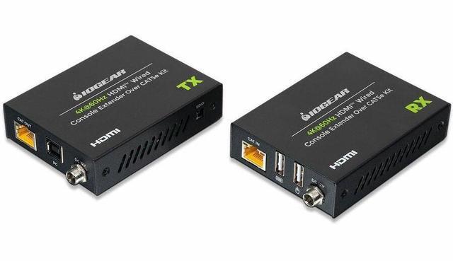 Alt view image 3 of 3 - IOGEAR 4K HDMI Console Extender w/ Keyboard and Mouse Support - 229.66 ft Range - 2 x Network (RJ-45) - 4 x USB - 1 x HDMI In - 2 x HDMI Out - 4K - 3840 x 2160 - Category 5e, Category 6a, Category 6 -