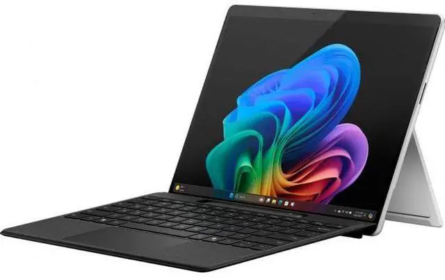 Alt view image 3 of 7 - Microsoft Surface Pro Copilot+ PC Touchscreen 13" OLED Snapdragon X Elite Processor 32GB RAM 1TB SSD (11th Edition) Platinum + Microsoft Surface Pro Keyboard with Pen Storage - Black Large - Note
