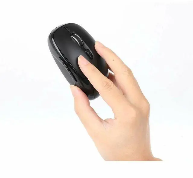 Alt view image 2 of 8 - Manhattan MW6185 Wireless Optical USB Mouse - Full-size Mouse - Optical - Wireless - 32.81 ft - Radio Frequency - 2.40 GHz - Black - USB Type A - 1600 dpi - Scroll Wheel - 6 Button(s) - Right-handed -