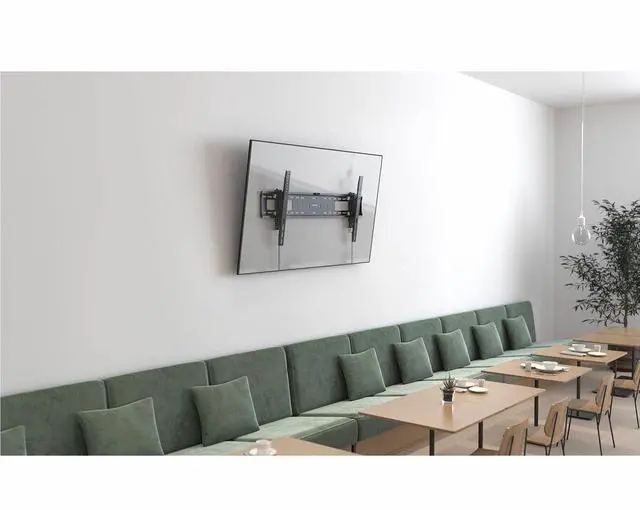 Alt view image 4 of 7 - Manhattan Anti-Theft Tilting TV Wall Mount with Extension -  Extends 75 to 136 mm (2.94 to 5.34 in.), Black