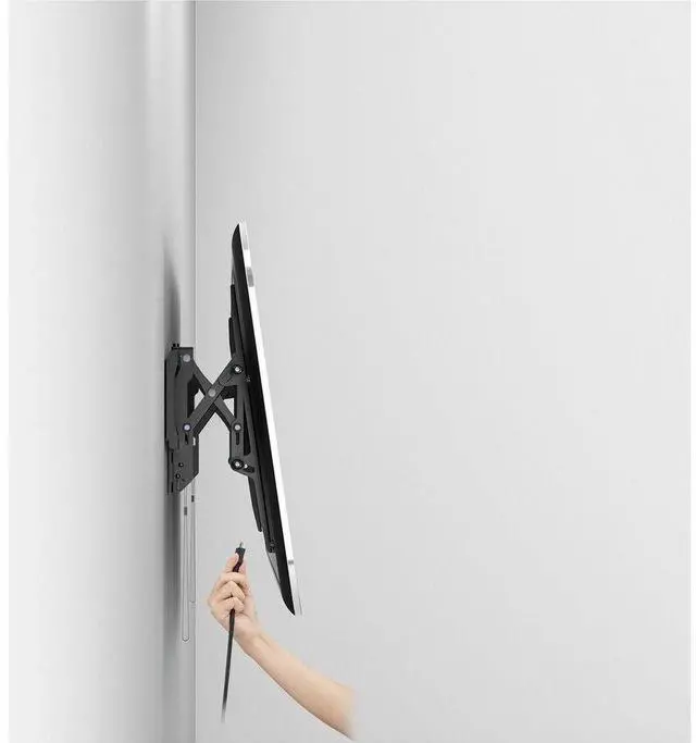 Alt view image 7 of 7 - Manhattan Anti-Theft Tilting TV Wall Mount with Extension -  Extends 75 to 136 mm (2.94 to 5.34 in.), Black