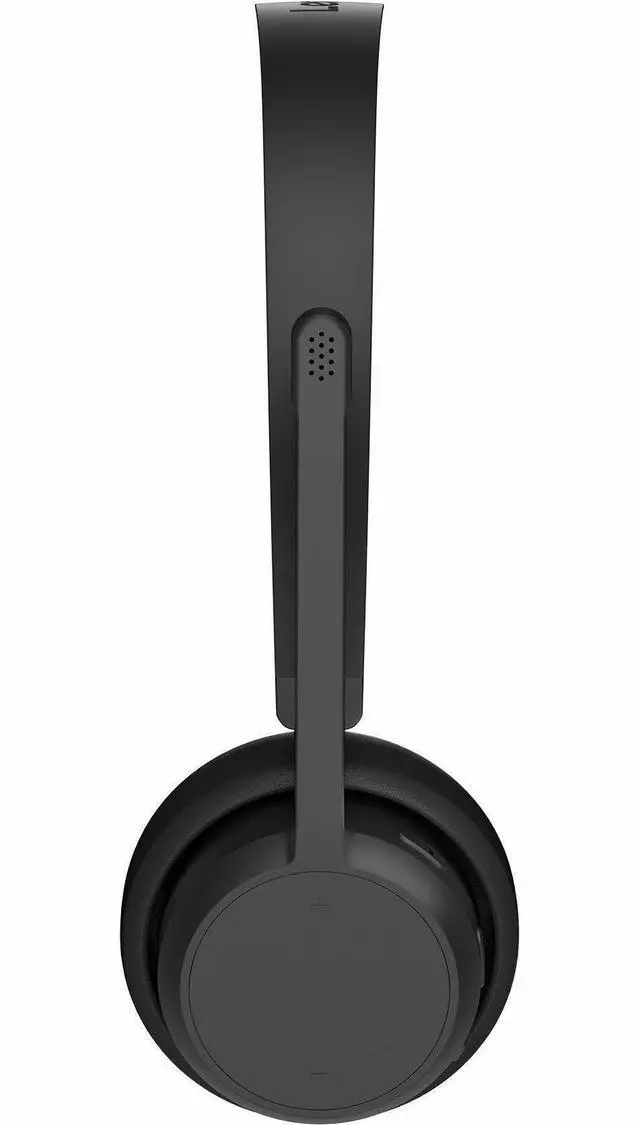 Alt view image 4 of 9 - Lenovo Wireless Stereo Headset - Stereo - Wireless - Bluetooth - 98.4 ft - 32 Ohm - 20 Hz to 20 kHz - On-ear, Over-the-head - Binaural - Circumaural - 4.27 ft Cable - Noise Canceling - Black
