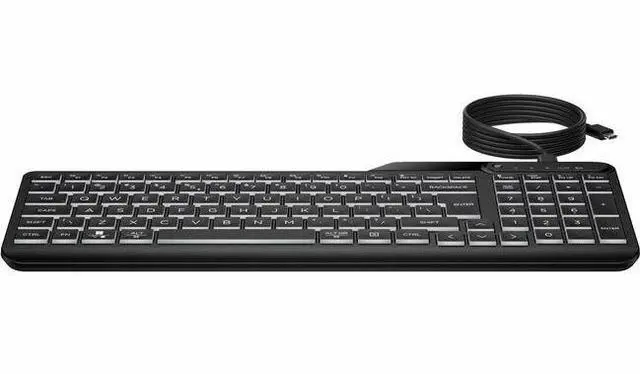 Alt view image 4 of 7 - HP 405 Multi-Device Backlit Wired Keyboard