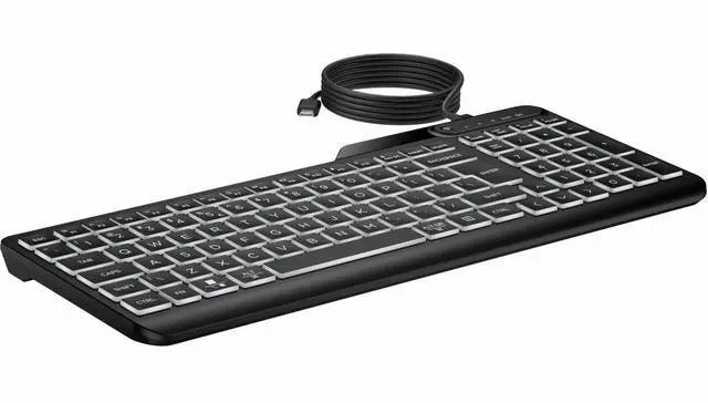 Alt view image 5 of 7 - HP 405 Multi-Device Backlit Wired Keyboard