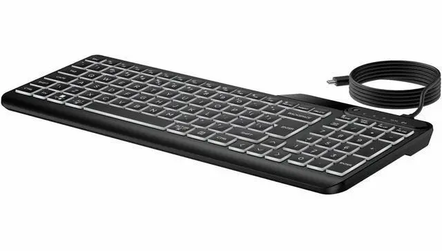 Alt view image 6 of 7 - HP 405 Multi-Device Backlit Wired Keyboard