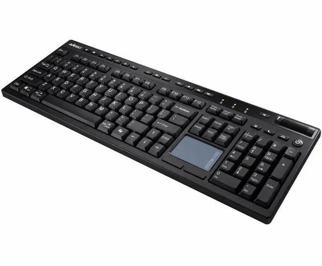 Alt view image 2 of 15 - Adesso Wireless 104 Key Full Size Keyboard with Touchpad WKB-4450UB