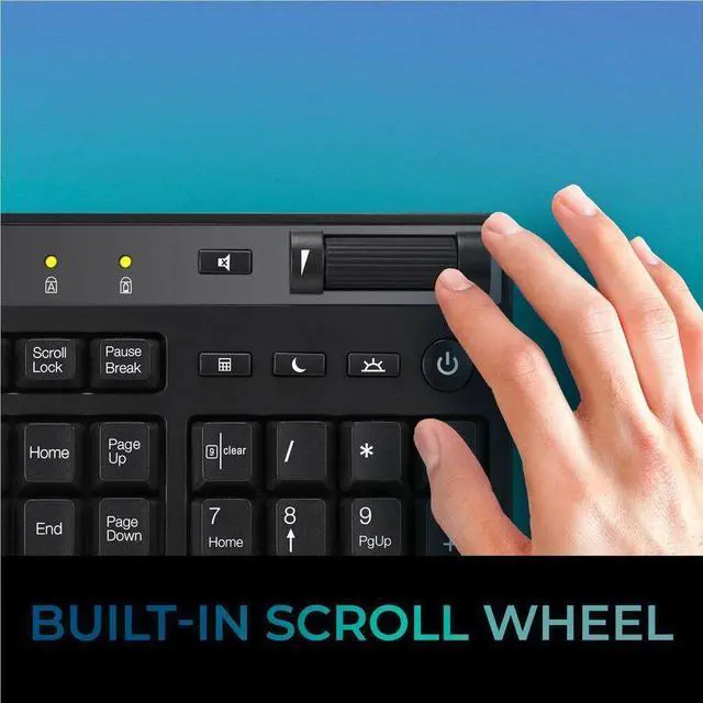 Alt view image 6 of 15 - Adesso Wireless 104 Key Full Size Keyboard with Touchpad WKB-4450UB