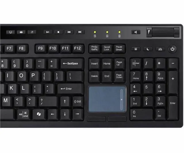 Alt view image 7 of 15 - Adesso Wireless 104 Key Full Size Keyboard with Touchpad WKB-4450UB