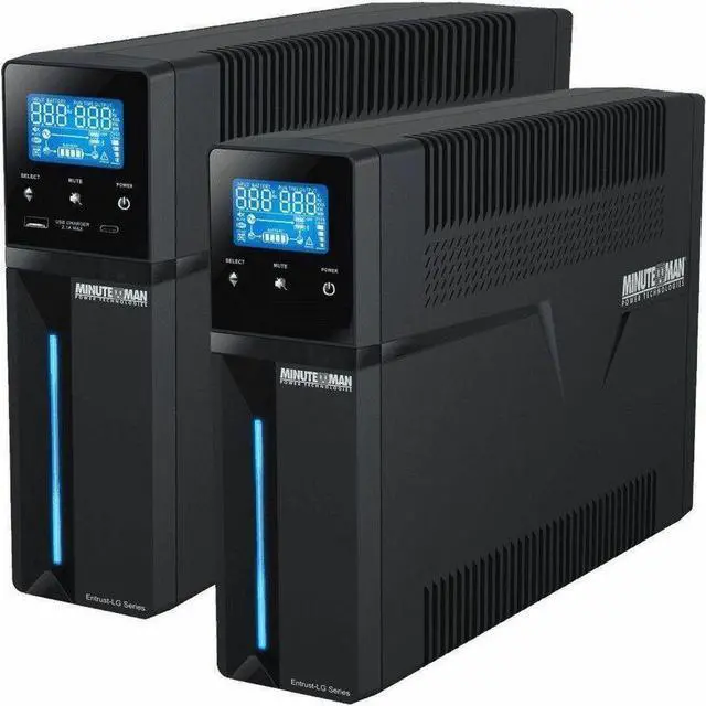 Alt view image 4 of 5 - Minuteman ETR550LG 550VA/330 Watts, 120 VAC, (4)NEMA 5-15 On-battery receptacles, (4) NEMA 5-15 Surge-only receptacles, 6-foot power cord with NEMA 5-15P, 3 min. on-battery full load, 12 min.half load