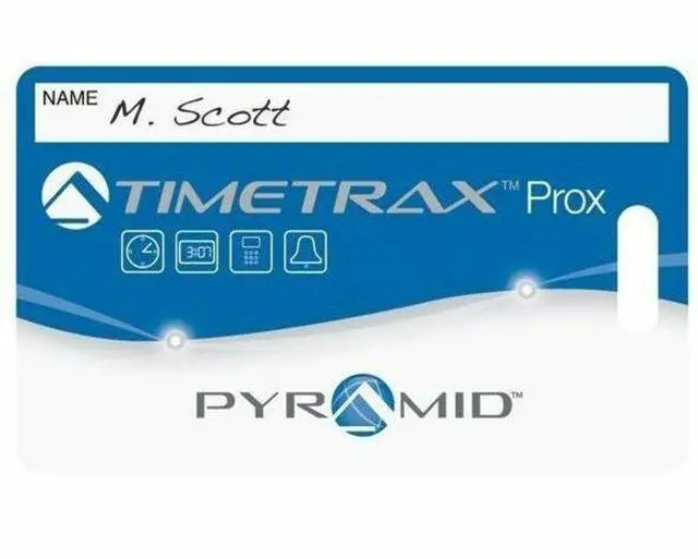 Alt view image 8 of 9 - Pyramid TimeTrax Proximity Badge 15/pk