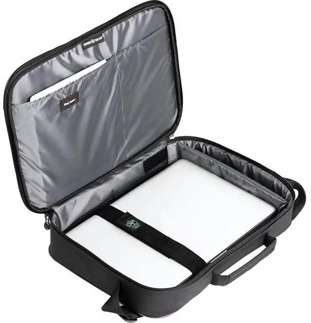Alt view image 5 of 7 - Swissgear Jasper Slimcase Black - Fits 15In Laptop W/Tablet Pocket