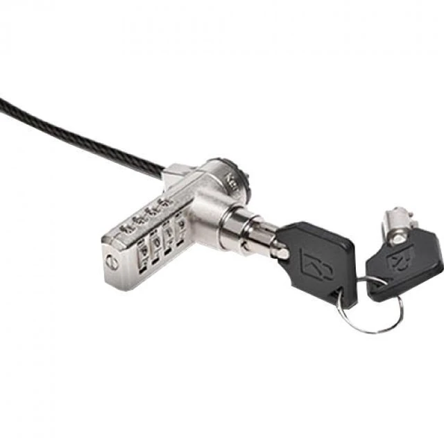Alt view image 9 of 10 - Kensington Master Keyed Combination Laptop Lock - 4-wheel - Silver - Steel - 6 ft - For Notebook