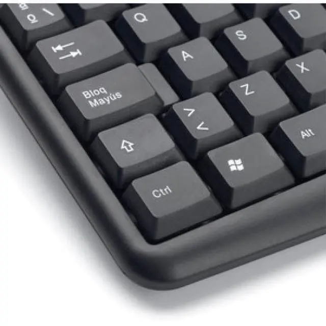 Alt view image 11 of 12 - Verbatim Slim Corded USB Keyboard and Mouse - Black (Spanish)