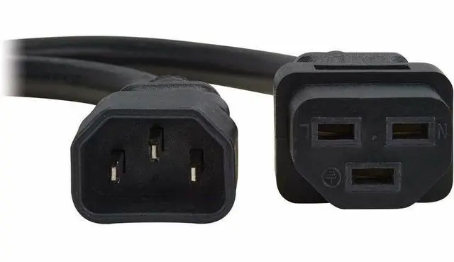 Alt view image 6 of 7 - Eaton Tripp Lite Series Power Cord, C14 to C21 - Heavy-Duty, 15A, 250V, 14 AWG, 5 ft. (1.5 m), Black