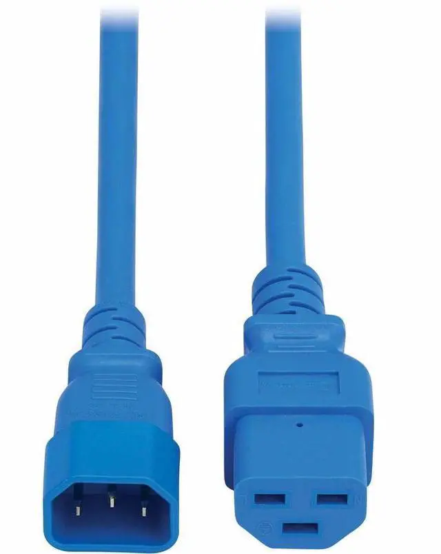 Alt view image 2 of 7 - Eaton Tripp Lite Series Power Cord, C14 to C21 - Heavy-Duty, 15A, 250V, 14 AWG, 4 ft. (1.2 m), Blue