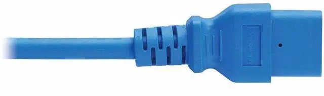 Alt view image 6 of 7 - Eaton Tripp Lite Series Power Cord, C14 to C21 - Heavy-Duty, 15A, 250V, 14 AWG, 4 ft. (1.2 m), Blue
