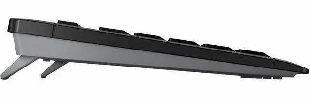 Alt view image 6 of 7 - CHERRY STREAM DESKTOP COMFORT Wireless Desktop Set, AES0128 Encrypted - Full Sized, Black, Whisper Quiet, Status LEDs, Multimedia Keys, Ergonomic Right-Hand 6 Button Mouse, 4000 dpi