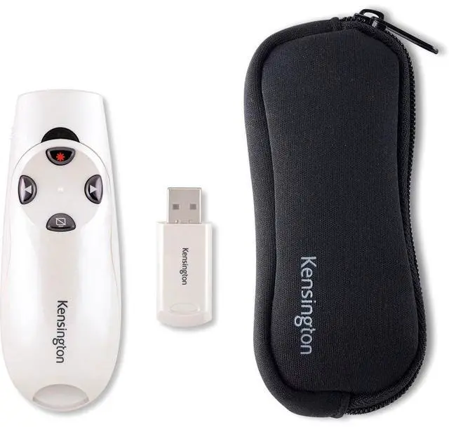 Alt view image 9 of 12 - Kensington Presenter Expert Wireless with Red Laser - Pearl White - Wireless - Radio Frequency - 2.40 GHz - Pearl White - USB - 6 Button(s)