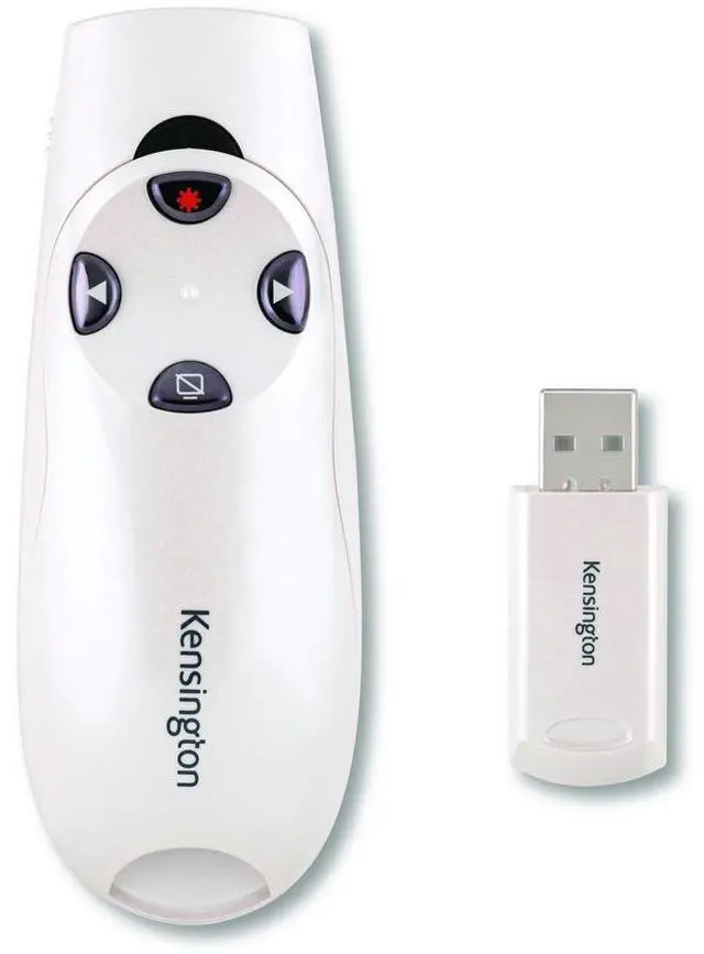Alt view image 12 of 12 - Kensington Presenter Expert Wireless with Red Laser - Pearl White - Wireless - Radio Frequency - 2.40 GHz - Pearl White - USB - 6 Button(s)