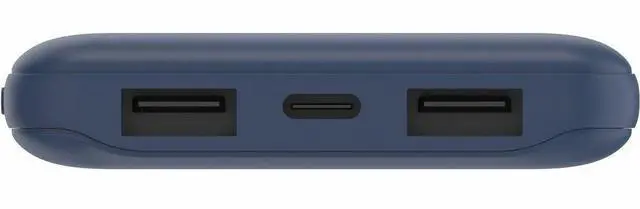 Alt view image 7 of 15 - Belkin BoostCharge USB-C Portable Charger 10K Power Bank With 1 USB-C Port and 2 USB-A Ports & Included USB-C To Cable, Blue