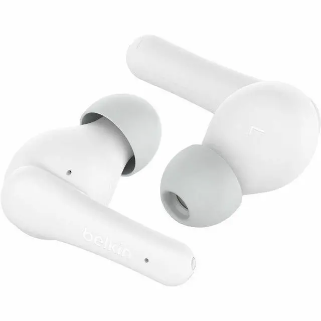 Alt view image 2 of 8 - Belkin SoundForm Nano 2 True Wireless Earbuds for Kids - White
