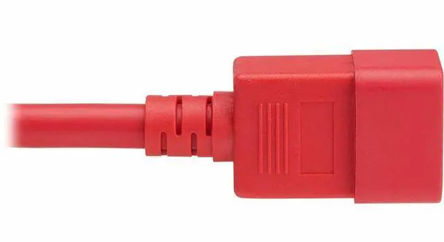 Alt view image 4 of 7 - Eaton Tripp Lite Series Power Cord, C20 to C21 - Heavy-Duty, 20A, 250V, 12 AWG, 2 ft. (0.6 m), Red