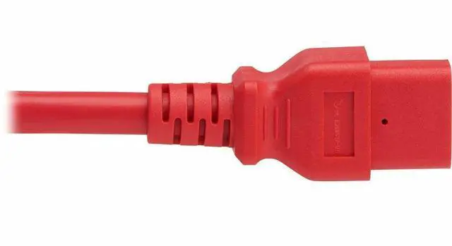 Alt view image 7 of 7 - Eaton Tripp Lite Series Power Cord, C20 to C21 - Heavy-Duty, 20A, 250V, 12 AWG, 2 ft. (0.6 m), Red